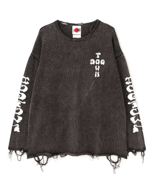 FR(13)NDS（フレンズ）の「FR(13)NDS/フレンズ/DOGTOWN コラボニット（ニット/セーター・メンズ・ブラック/グレー・M/L）」の4枚目の写真