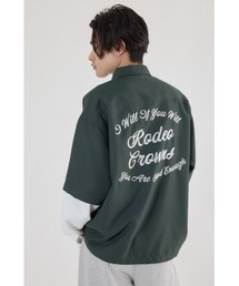 バックロゴレイヤードシャツ
