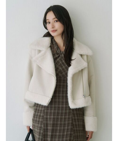 フェイクムートンボンバージャケット（ムートンコート）｜MERCURYDUO