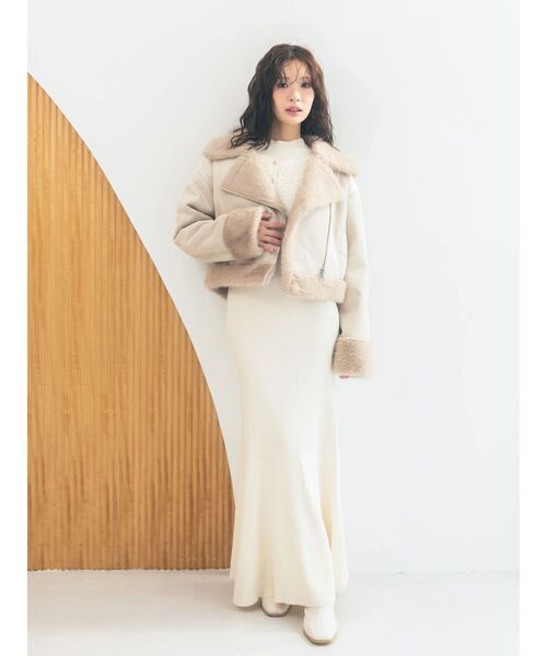 セール】フェイクムートンボンバージャケット（ムートンコート