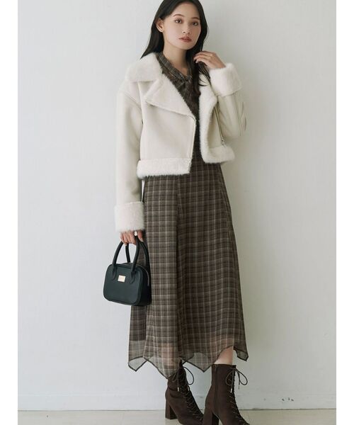 フェイクムートンボンバージャケット（ムートンコート）｜MERCURYDUO