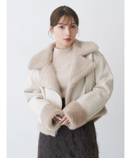 フェイクムートンボンバージャケット（ムートンコート）｜MERCURYDUO