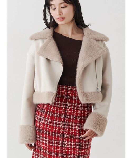 セール】フェイクムートンボンバージャケット（ムートンコート