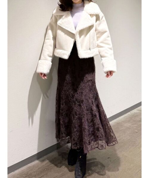 フェイクムートンボンバージャケット（ムートンコート）｜MERCURYDUO