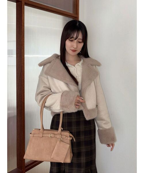 セール】フェイクムートンボンバージャケット（ムートンコート