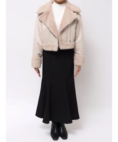 フェイクムートンボンバージャケット（ムートンコート）｜MERCURYDUO