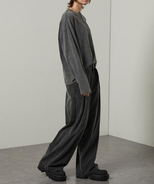 Alfred Alex（アルフレッドアレックス）の「【Alfred Alex】ヴィンテージ加工ピグメント コーデュロイワイドパンツ【セットアップ対応】（その他パンツ・メンズ・ブラック/ブラウン系/グレー・S/M/L）」の7枚目の写真