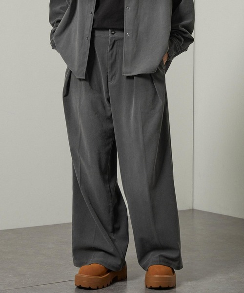 Alfred Alex（アルフレッドアレックス）の「【Alfred Alex】ヴィンテージ加工ピグメント コーデュロイワイドパンツ【セットアップ対応】（その他パンツ・メンズ・ブラック/ブラウン系/グレー・S/M/L）」の19枚目の写真