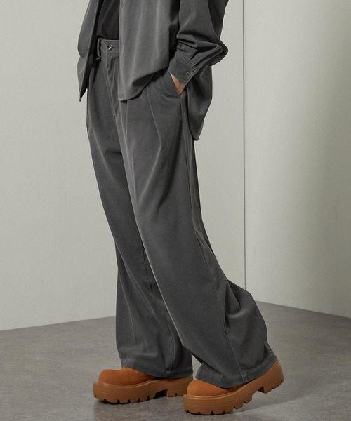 Alfred Alex（アルフレッドアレックス）の「【Alfred Alex】ヴィンテージ加工ピグメント コーデュロイワイドパンツ【セットアップ対応】（その他パンツ・メンズ・ブラック/ブラウン系/グレー・S/M/L）」の21枚目の写真
