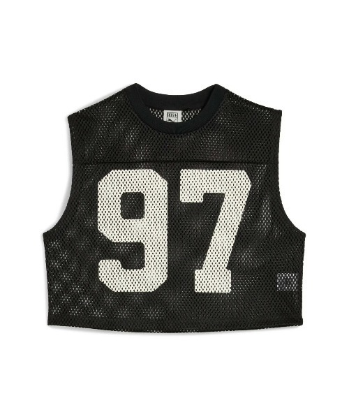 PUMA(プーマ)の「PUMA PUMA x ROSE RELAXED MESH TOP(プーマ プーマ x ロゼ リラックスド メッシュ トップ)(シャツ/ブラウス・レディース・ブラック系/ホワイト系・SMALL/MEDIUM/LARGE)」の9枚目の写真