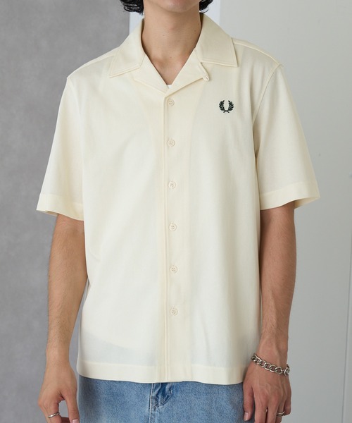 FRED PERRY(フレッドペリー)の「【FRED PERRY】COMPRESS MESH REVERE COLLAR SH M1745(シャツ/ブラウス・メンズ・ネイビー/オフホワイト/ブラック・M/S/XL/L)」の13枚目の写真