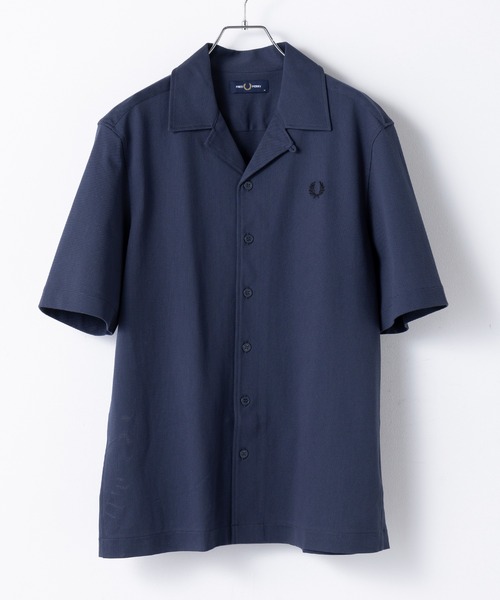 FRED PERRY（フレッドペリー）の「【FRED PERRY】COMPRESS MESH REVERE COLLAR SH M1745（シャツ/ブラウス・メンズ・ネイビー/オフホワイト/ブラック・M/S/XL/L）」の21枚目の写真