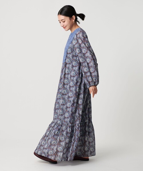 NE QUITTEZ PAS!(ヌキテパ)の「<ne Quittez pas>ペイズリーレースドレス(ワンピース・レディース・ネイビー・M)」の4枚目の写真