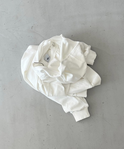 SAN SAN GEAR(サンサンギア)の「SAN SAN GEAR Washed hoodie zip-up(パーカー・メンズ・アイボリー/チャコールグレー・1/2/3)」の13枚目の写真