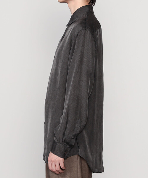 Kaptain Sunshine（キャプテン サンシャイン）の「KAPTAIN SUNSHINE | 先染めストライプ レギュラーカラー長袖シャツ MEN（シャツ/ブラウス・メンズ・チャコール・4/3）」の9枚目の写真