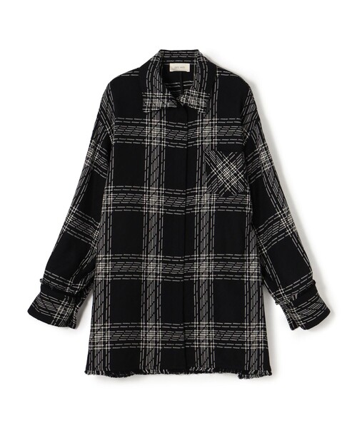 ほぼ新品‼︎DES PRÉSハイツイストウールチェックスタンドカラーコート ハイツイストウールチェック スタンドカラーコート（その他アウター