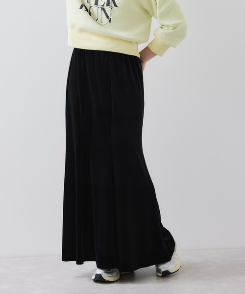 VIS(ビス)の「ベロアナロースカート(スカート・レディース・ブラック/ダークブラウン・S/M)」の2枚目の写真