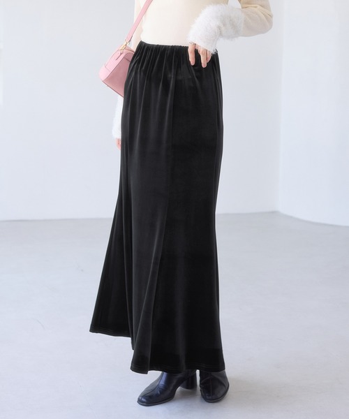 VIS(ビス)の「ベロアナロースカート(スカート・レディース・ブラック/ダークブラウン・S/M)」の3枚目の写真