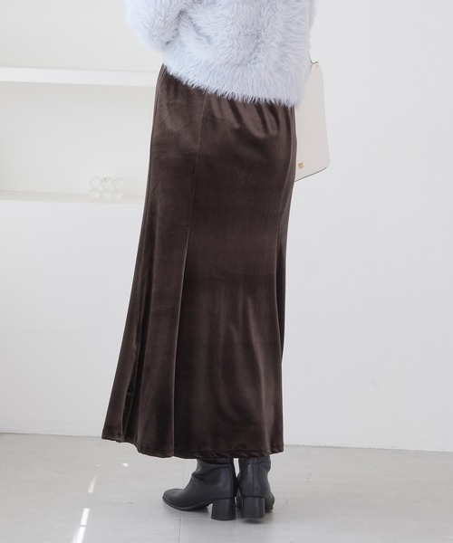 VIS(ビス)の「ベロアナロースカート(スカート・レディース・ブラック/ダークブラウン・S/M)」の8枚目の写真