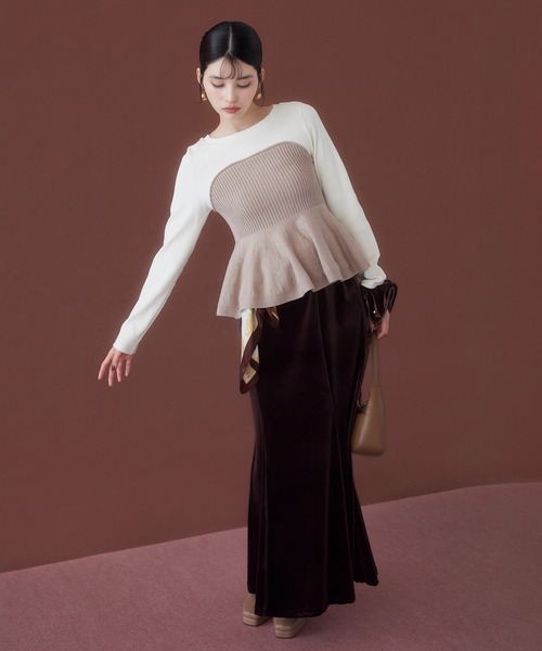 VIS(ビス)の「ベロアナロースカート(スカート・レディース・ブラック/ダークブラウン・S/M)」の21枚目の写真