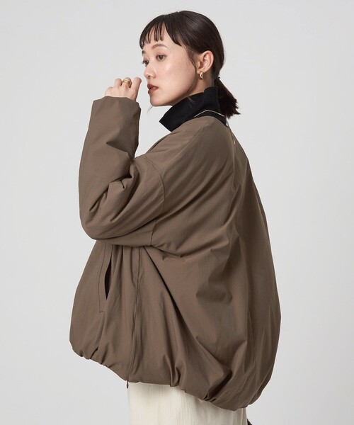 セール】［size SHORTあり］パフィー ノーカラー ブルゾン 撥水 保温性