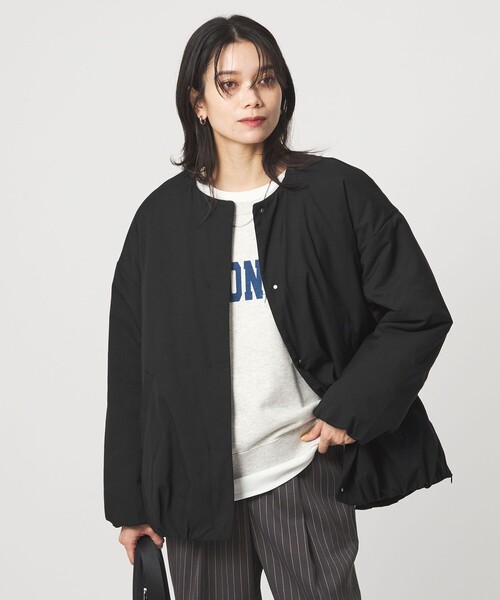 セール】［size SHORTあり］パフィー ノーカラー ブルゾン 撥水 保温性