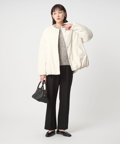 週末お値下げ美品パフィー ノーカラー ブルゾン ―ウォッシャブル・撥水・保温性― 週末お値下げ美品パフィー ノーカラー ブルゾン ―ウォッシャブル・撥水