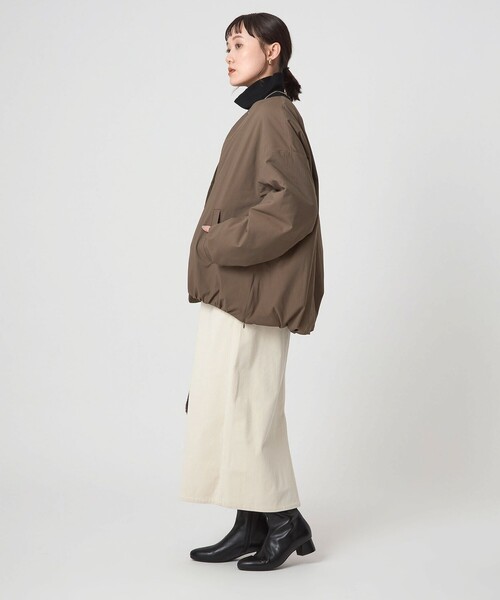 セール】［size SHORTあり］パフィー ノーカラー ブルゾン 撥水 保温性