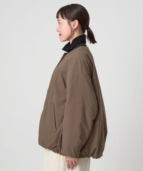 size SHORTあり］パフィー ノーカラー ブルゾン 撥水 保温性