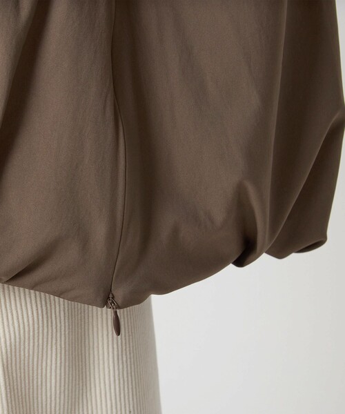 green label relaxing（グリーンレーベルリラクシング）の「［size SHORTあり］パフィー ノーカラー ブルゾン 撥水 保温性 ウォッシャブル（ブルゾン・レディース・オフホワイト/ブラック/ブラウン・SHORT/36/38）」の17枚目の写真