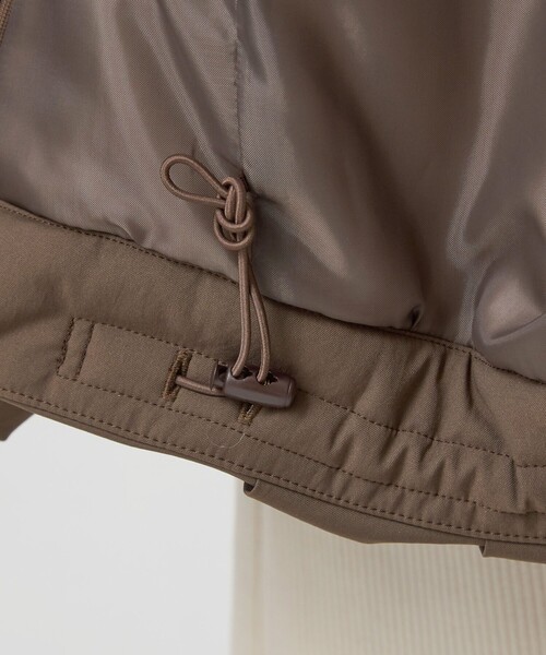 green label relaxing（グリーンレーベルリラクシング）の「［size SHORTあり］パフィー ノーカラー ブルゾン 撥水 保温性 ウォッシャブル（ブルゾン・レディース・オフホワイト/ブラック/ブラウン・SHORT/36/38）」の14枚目の写真