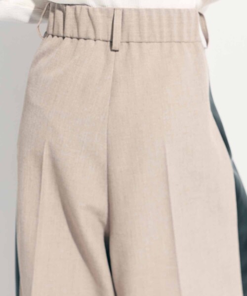 STUDIOUS(ステュディオス)の「【STUDIOUS/ステュディオス】Side Leather Flare Trousers/サイドレザーフレアトラウザー/スラックス/美脚パンツ/通勤パンツ/トレンドパンツ(スラックス・レディース・ブラック/ベージュ・1/2)」の12枚目の写真