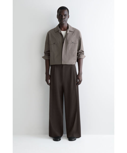 COS プリーツウールワイドレッグパンツ プリーツウールワイドレッグパンツ（スラックス）｜COS（コス）の