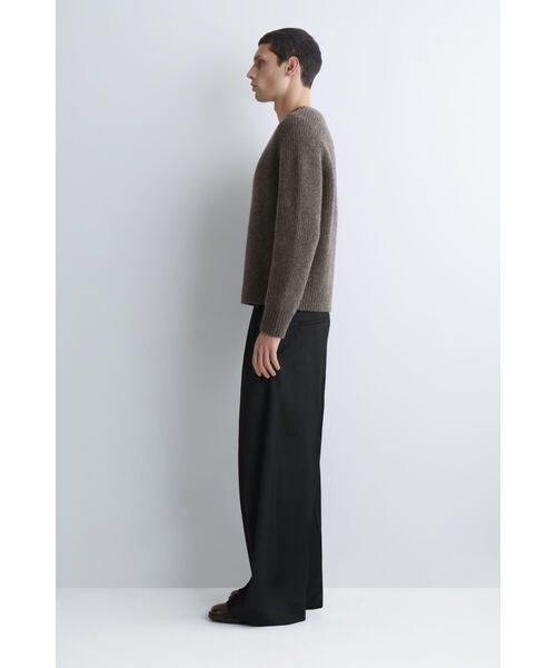 プリーツウールワイドレッグパンツ（スラックス）｜COS（コス）の