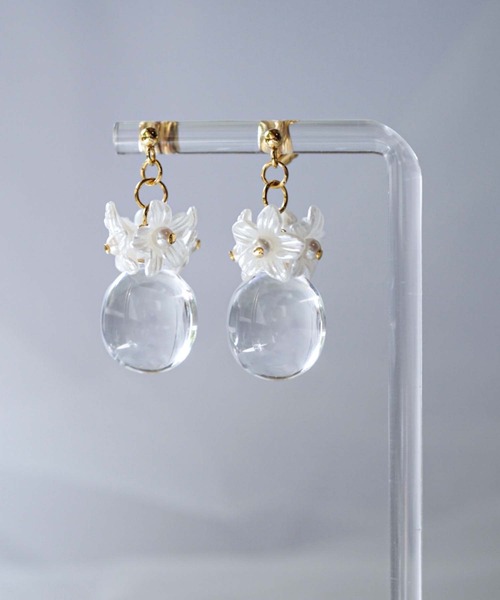 CERCA（チェルカ）の「saran jewelry/フラワードロップ ピアス/アレルギー対応（ピアス（両耳用）・レディース・A・FREE）」の5枚目の写真