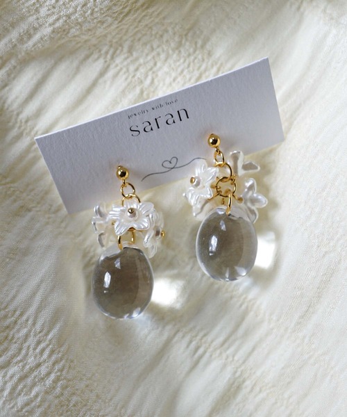 CERCA（チェルカ）の「saran jewelry/フラワードロップ ピアス/アレルギー対応（ピアス（両耳用）・レディース・A・FREE）」の7枚目の写真