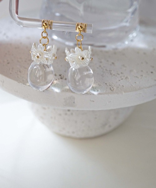 CERCA（チェルカ）の「saran jewelry/フラワードロップ ピアス/アレルギー対応（ピアス（両耳用）・レディース・A・FREE）」の10枚目の写真
