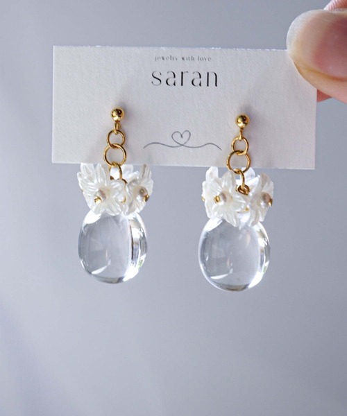CERCA（チェルカ）の「saran jewelry/フラワードロップ ピアス/アレルギー対応（ピアス（両耳用）・レディース・A・FREE）」の11枚目の写真