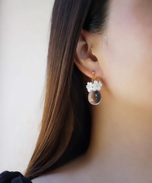 CERCA（チェルカ）の「saran jewelry/フラワードロップ ピアス/アレルギー対応（ピアス（両耳用）・レディース・A・FREE）」の12枚目の写真