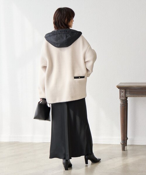 RIVE DROITE リヴドロワ フードボアコート 感動の軽さ/リバイバル】フードボアコート（その他アウター