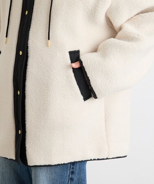 新品タグ付☆RIVE DROITE フードボアコート 予約【感動の軽さ/リバイバル】フードボアコート（その他