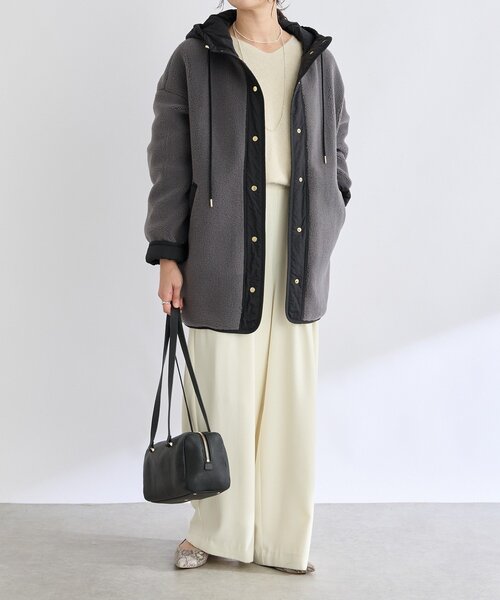 感動の軽さ】【最高気温5度の寒い日に！】フードボアコート（その他