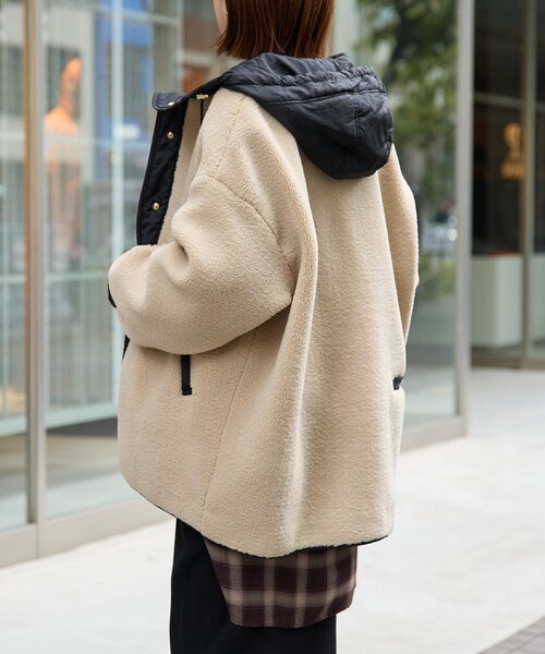 RIVE DROITE ボアロングコート ベージュ RIVE DROITE ボアロングコート ベージュ RIVE DROITE ボアロングコート