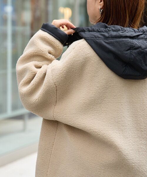 RIVE DROITE（リヴドロワ）の「【感動の軽さ】【最高気温５度の寒い日に！】フードボアコート（その他アウター・レディース・オフホワイト/ベージュ/チャコールグレー・FREE）」の17枚目の写真