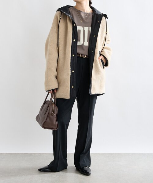 感動の軽さ】【最高気温5度の寒い日に！】フードボアコート（その他