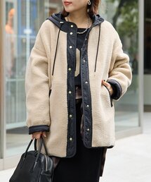 【感動の軽さ】【最高気温10度の寒い日に！】フードボアコート