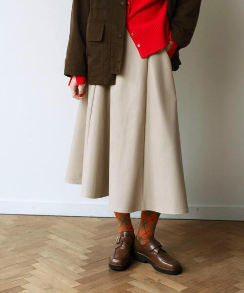 セール】フェイクレザーフレアスカート（スカート）｜martinique