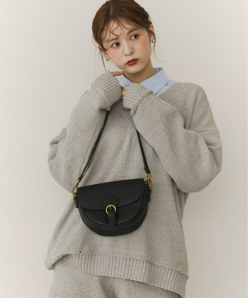 Olu.（オルドット）の「ブークレVネックニット[セットアップ可能]（ニット/セーター・レディース・ブラック/アイボリー/グレー・FREE）」の7枚目の写真