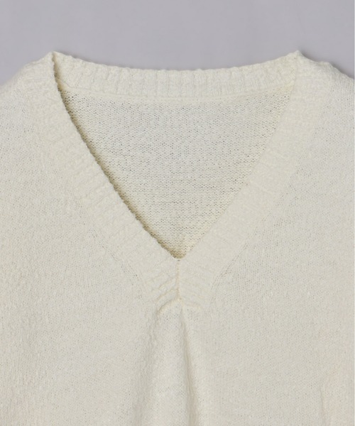 Olu.（オルドット）の「ブークレVネックニット[セットアップ可能]（ニット/セーター・レディース・ブラック/アイボリー/グレー・FREE）」の20枚目の写真