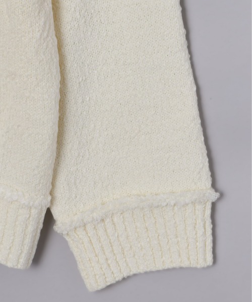 Olu.（オルドット）の「ブークレVネックニット[セットアップ可能]（ニット/セーター・レディース・ブラック/アイボリー/グレー・FREE）」の21枚目の写真